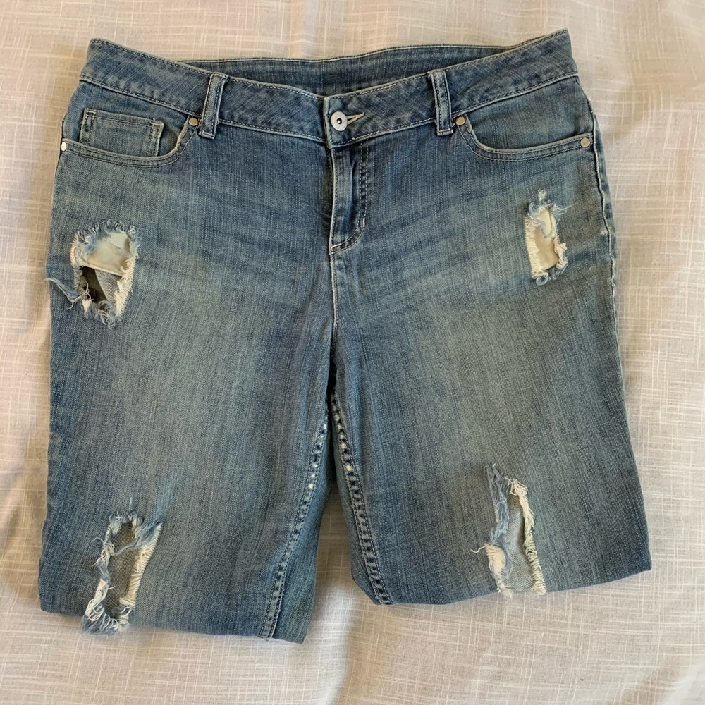 Distressed jeans